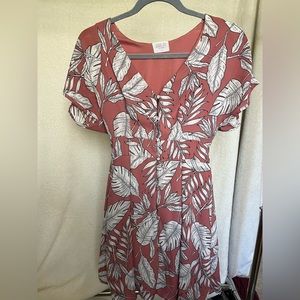 Sienna Sky Small Leaf Print Dress